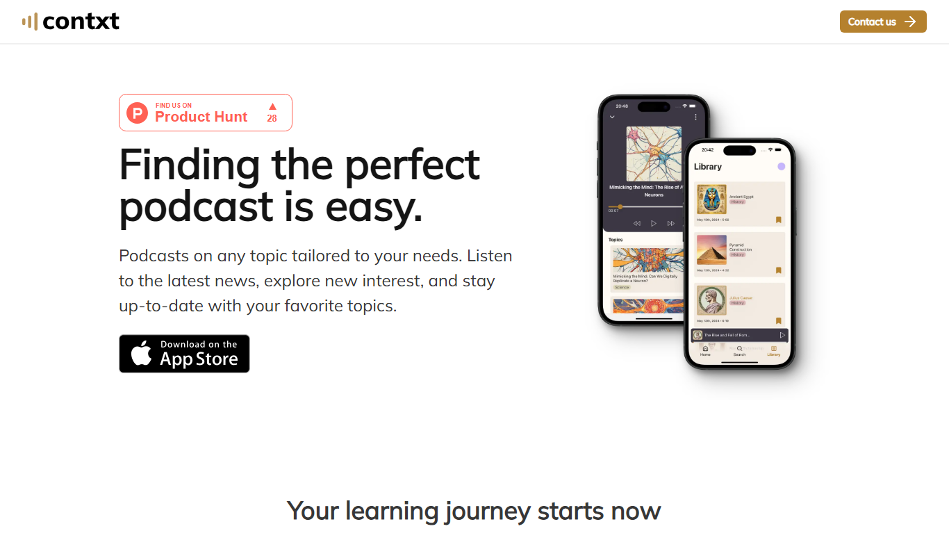 Contxt app screenshot