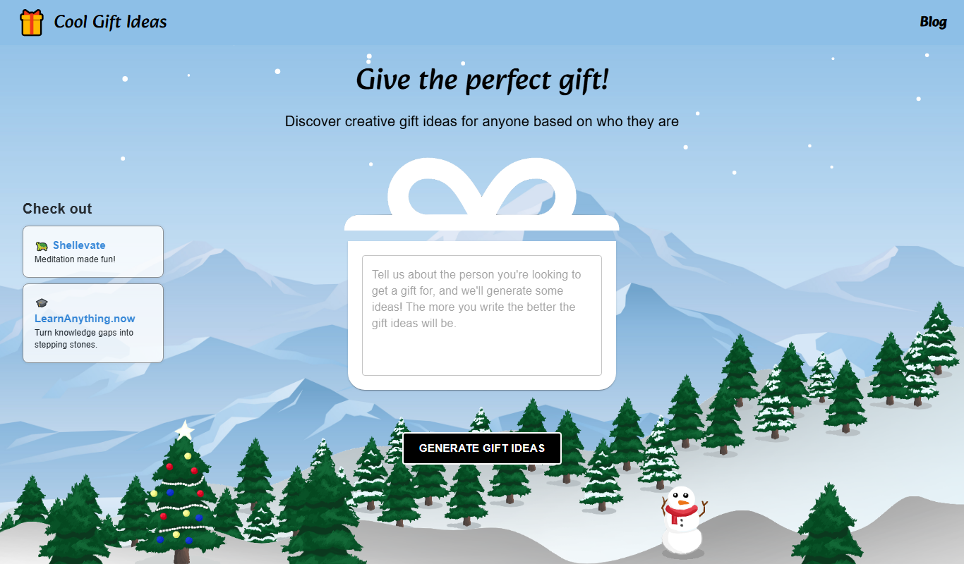 Cool Gift Ideas app screenshot