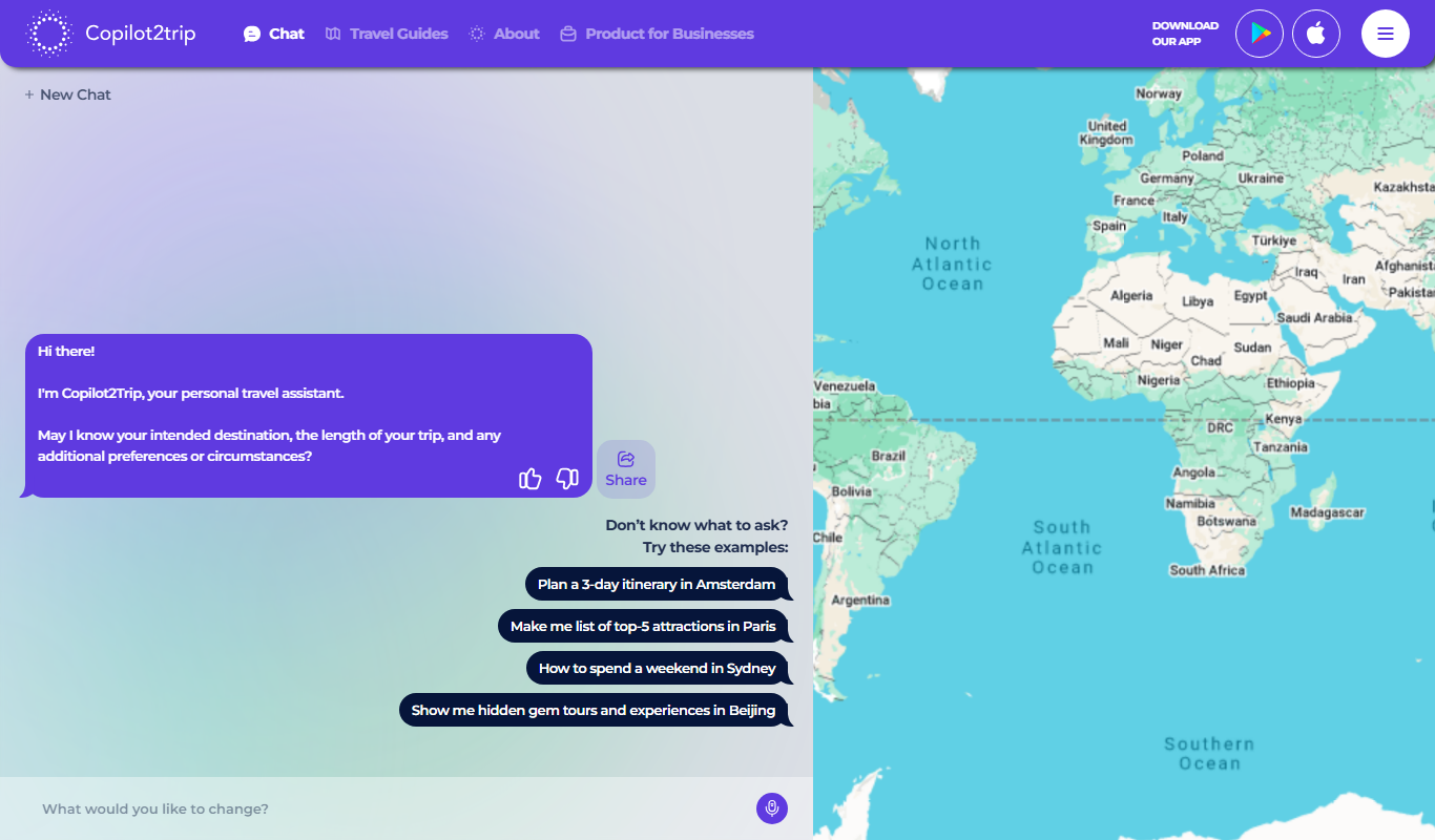 Copilot2trip app screenshot