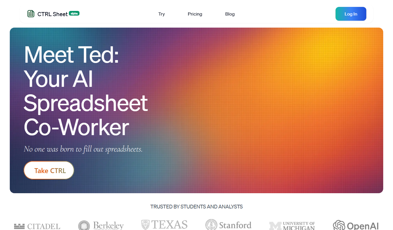 CTRL Sheet app screenshot