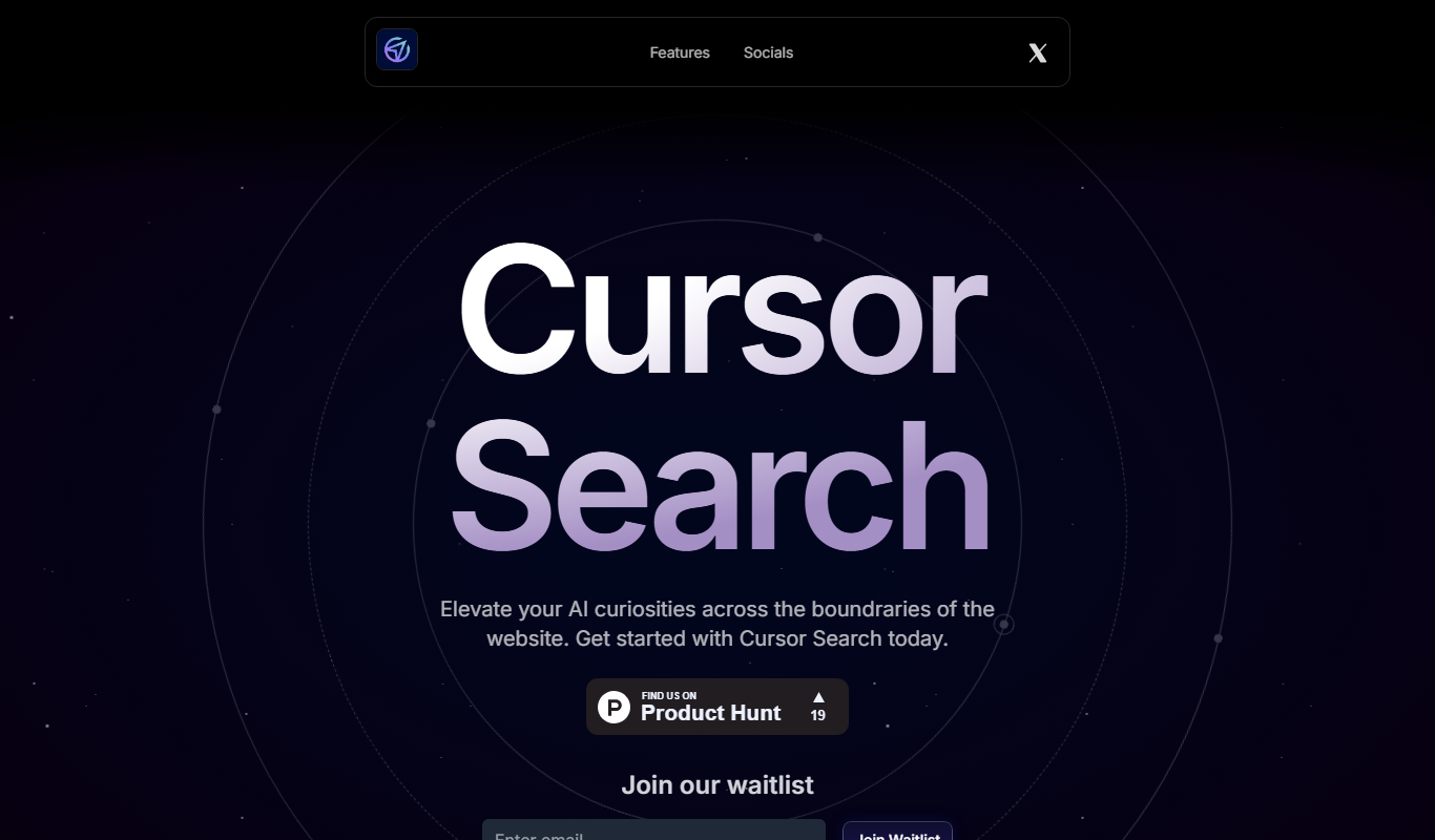 Cursor Search app screenshot