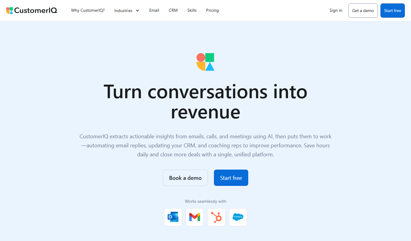 CustomerIQ app screenshot