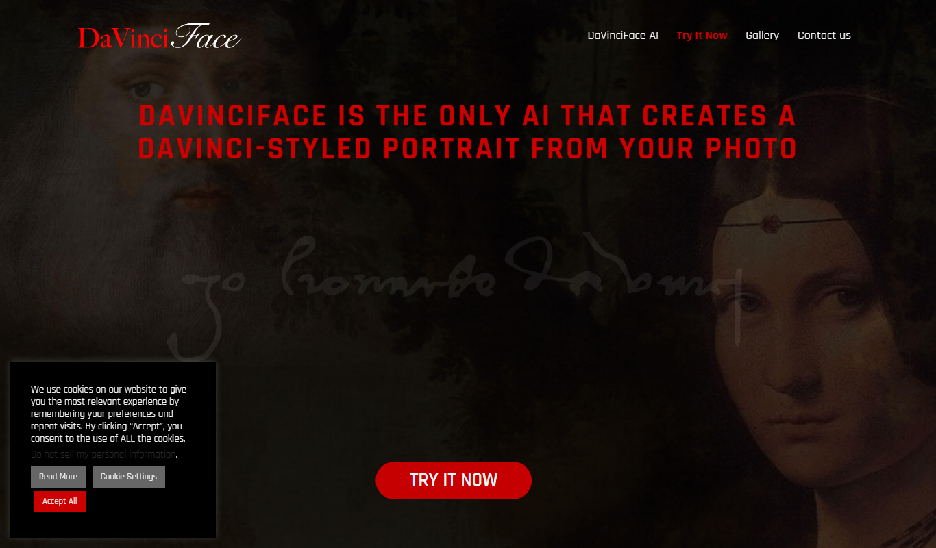 DaVinciFace app screenshot