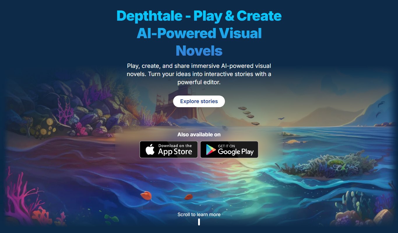 Depth Tale app screenshot