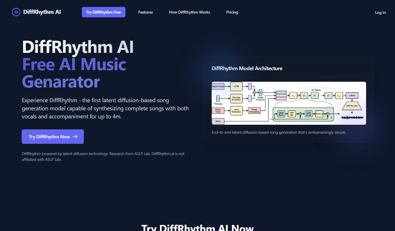DiffRhythm AI Music app screenshot
