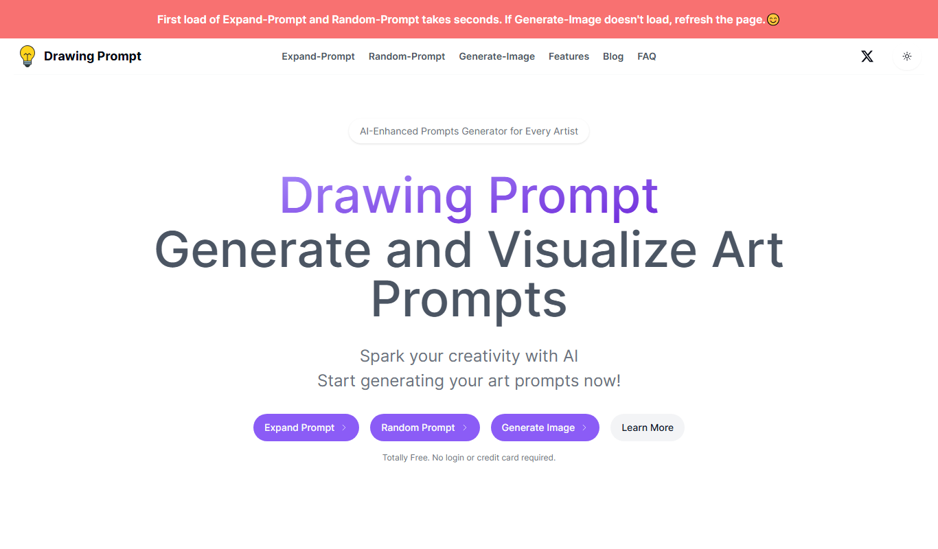 Drawing Prompt app screenshot