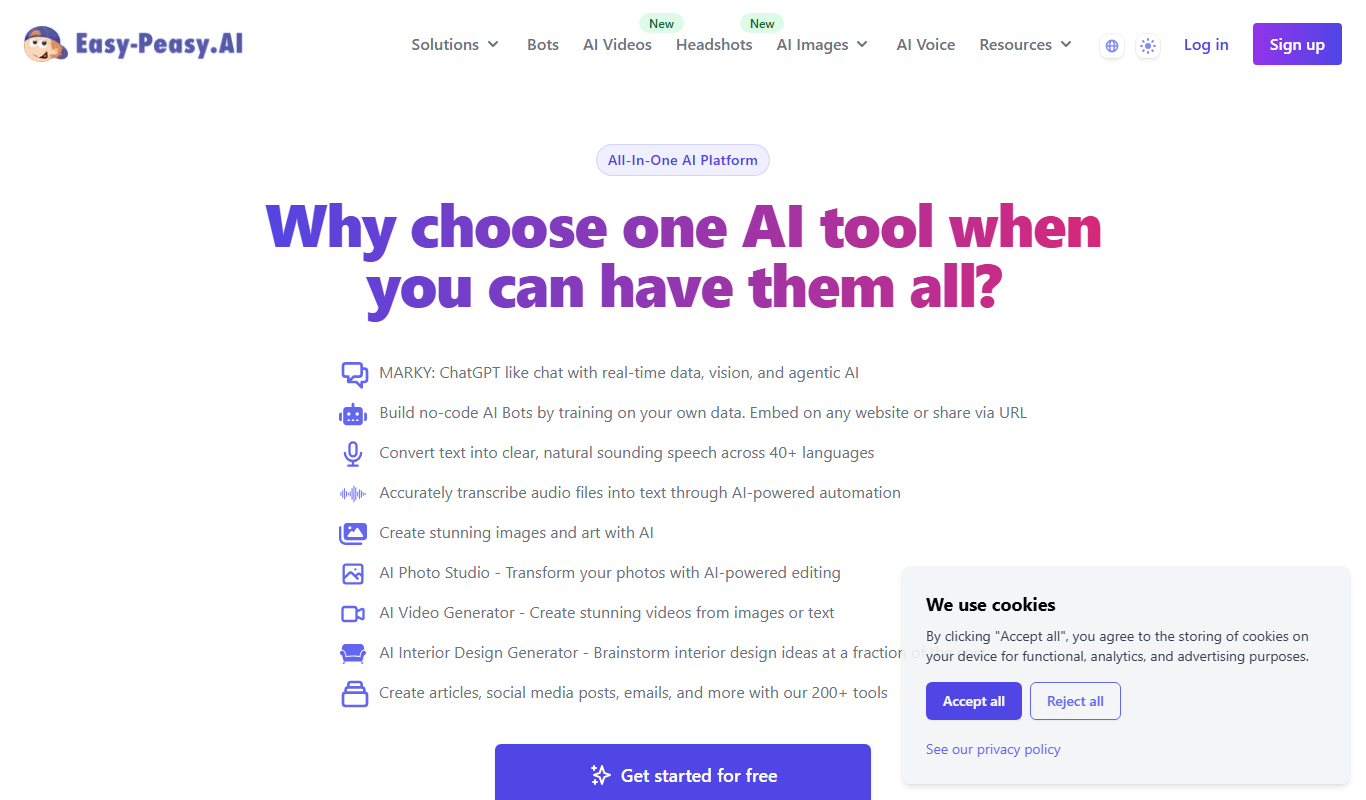 Easy-Peasy.AI app screenshot