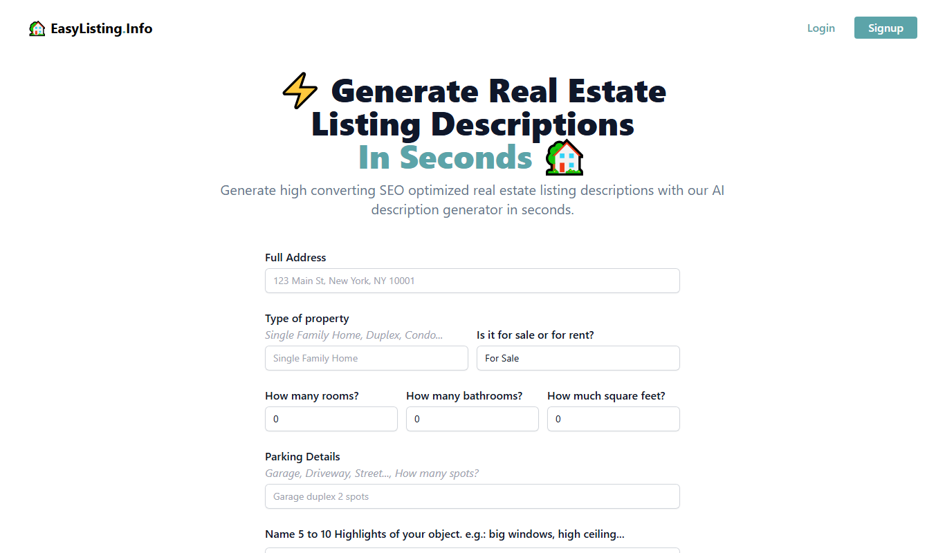 EasyListing.Info app screenshot