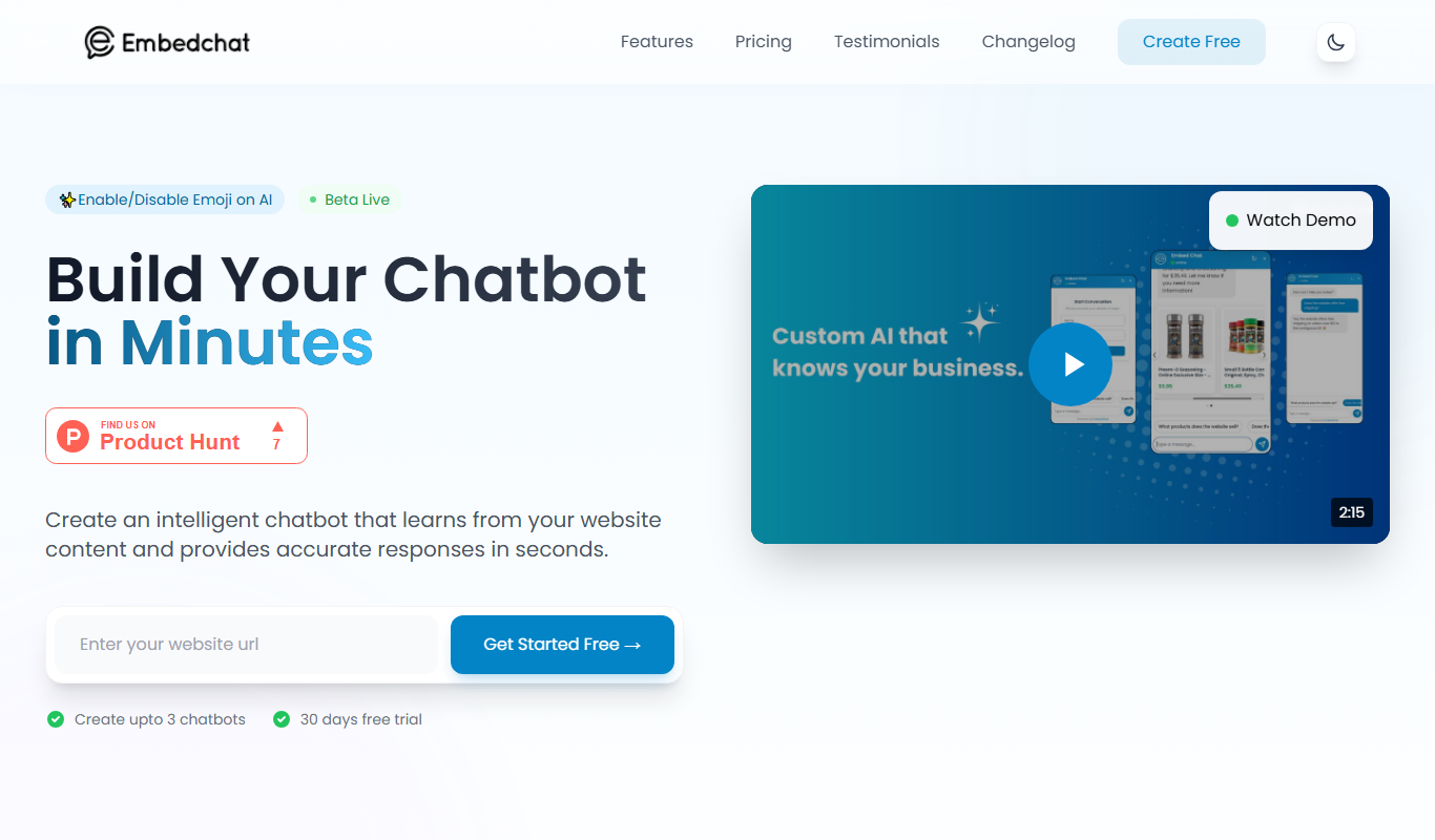 Embed Chat app screenshot
