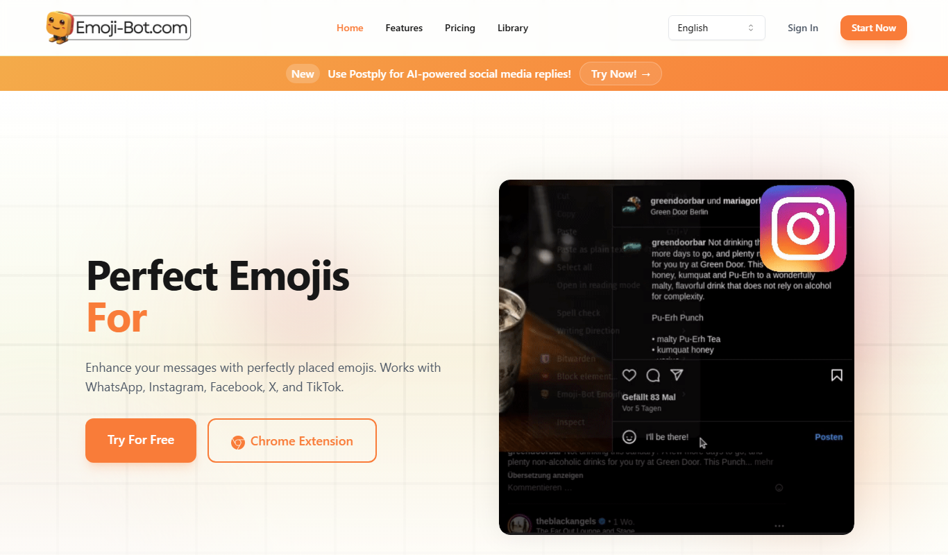 Emoji Bot app screenshot