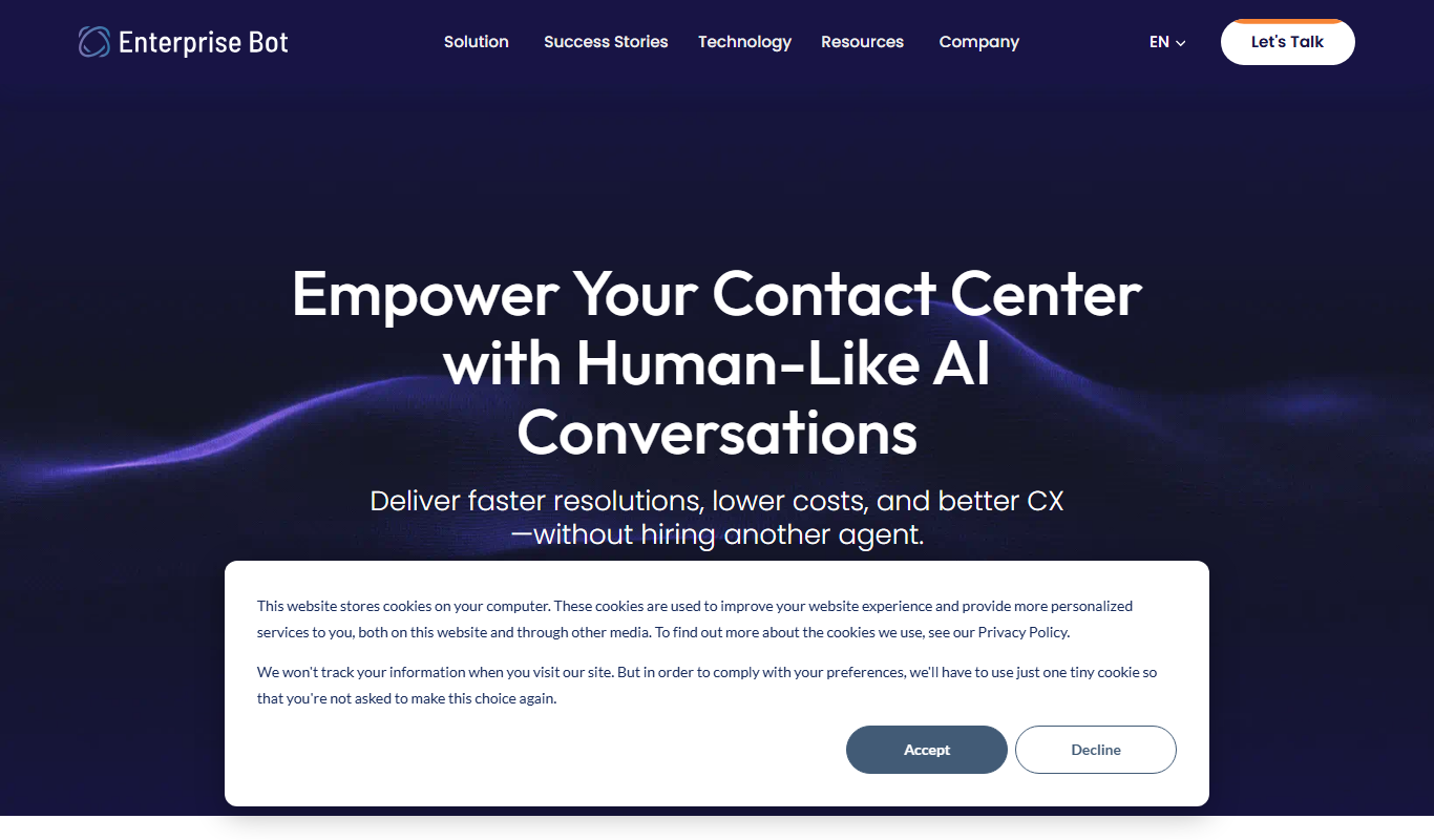 enterprisebot.ai app screenshot