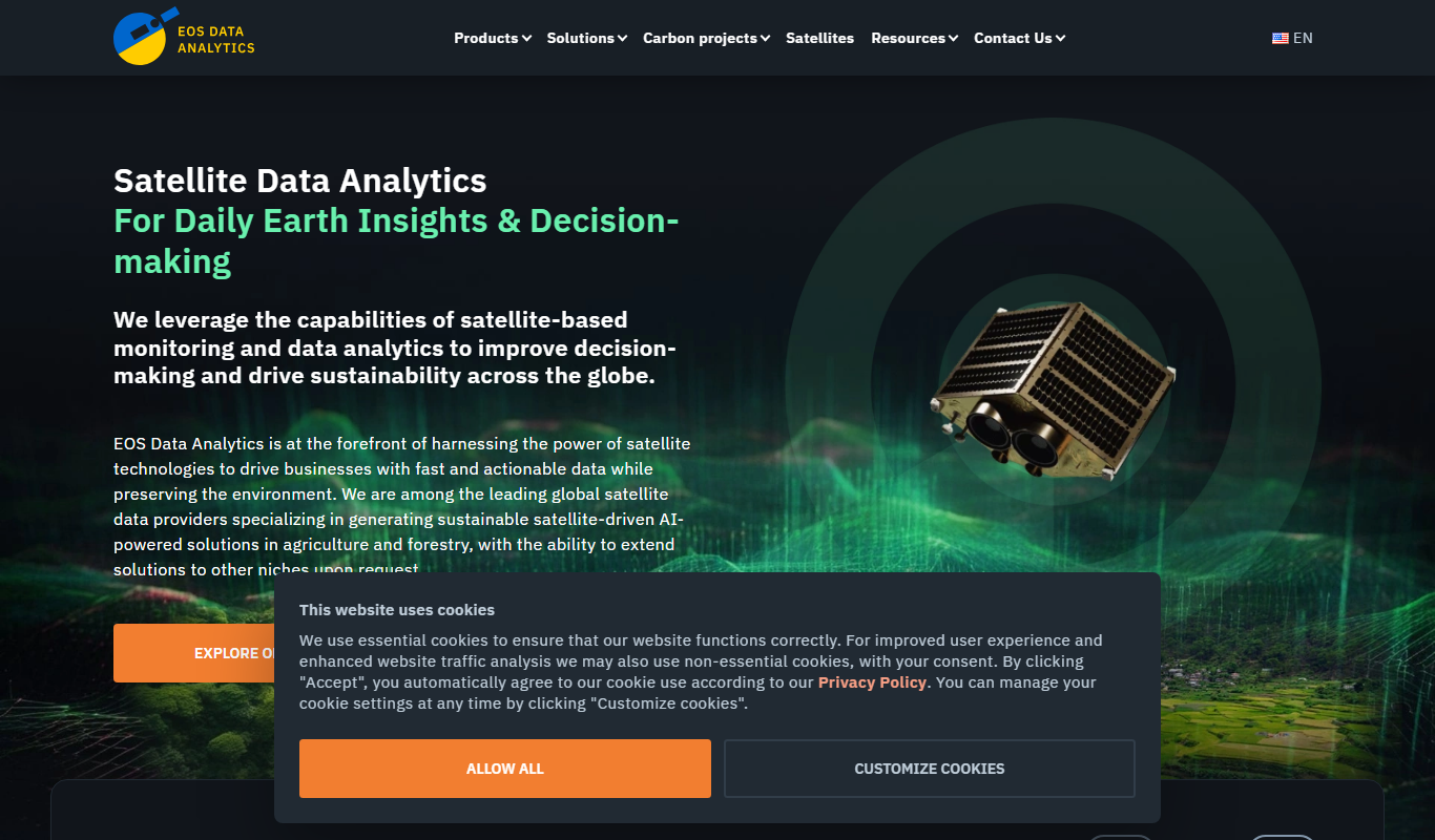 EOS Data Analytics app screenshot