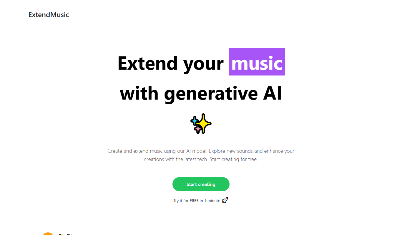 ExtendMusic.AI app screenshot