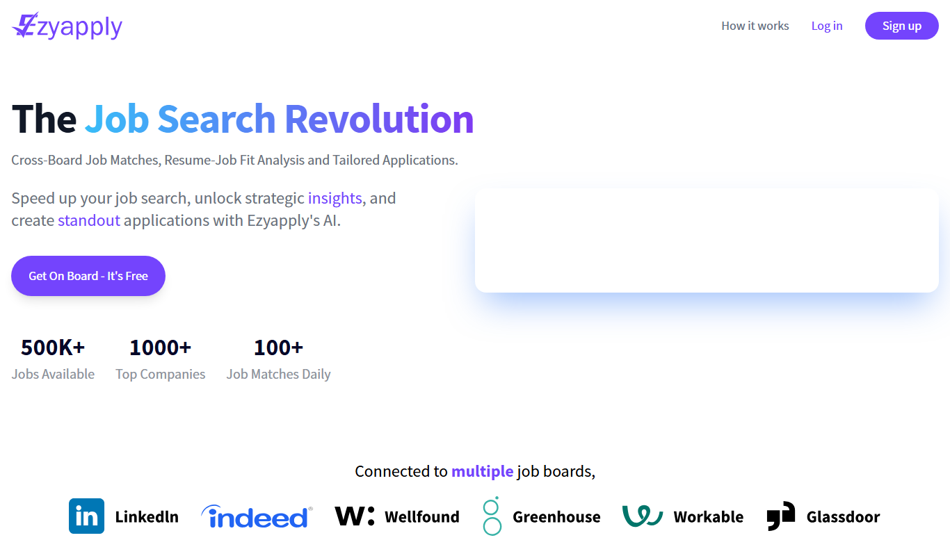 Ezyapply.ai app screenshot