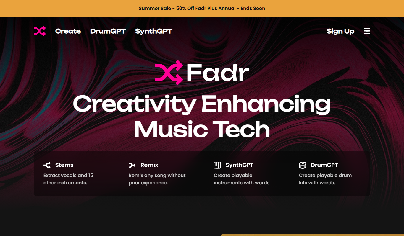 Fadr app screenshot