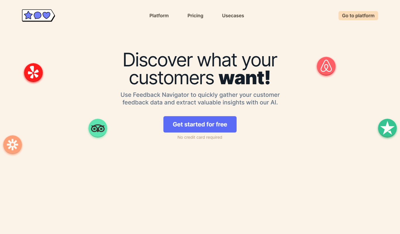 Feedback Navigator app screenshot