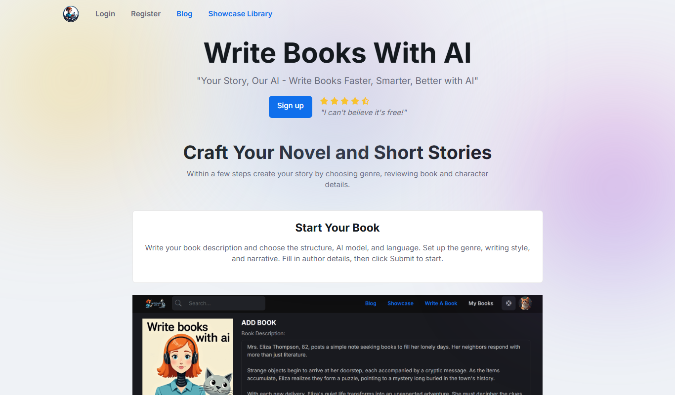 Fiction Fusion app screenshot