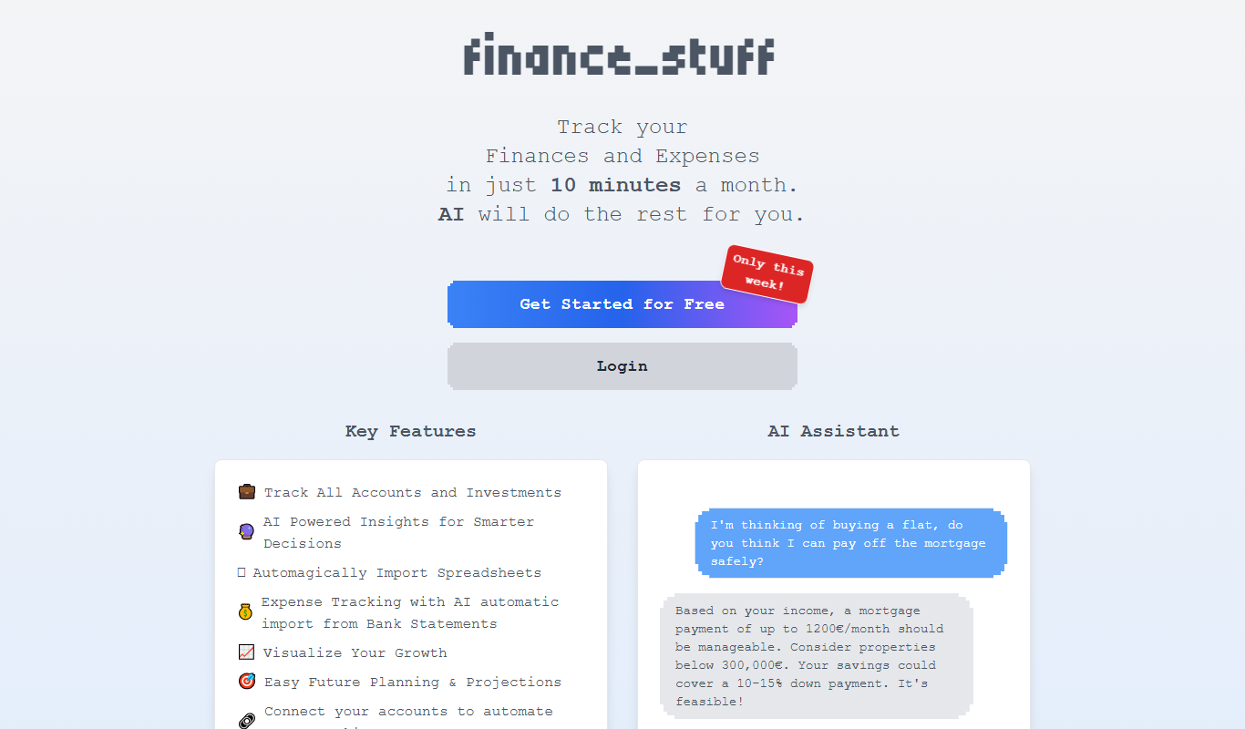 finance_stuff app screenshot