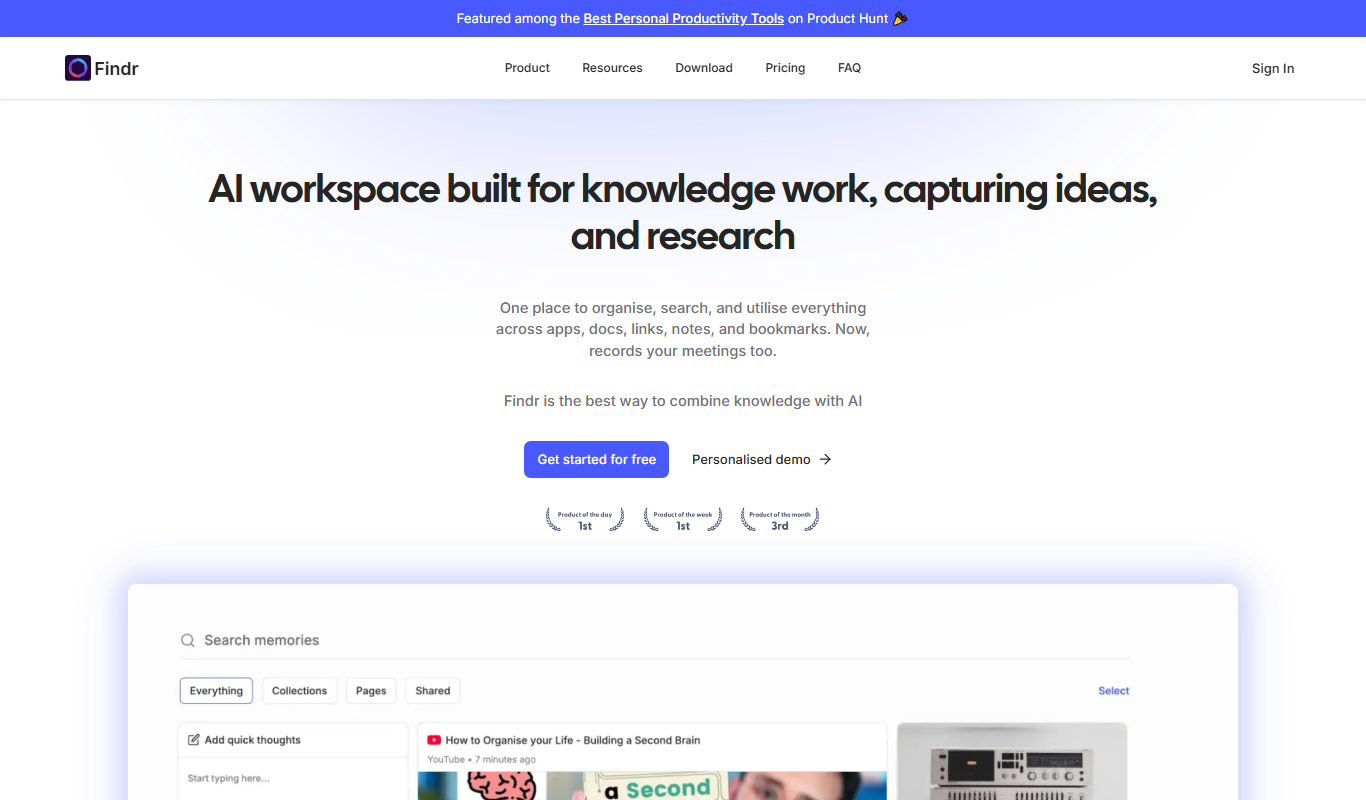 Findr app screenshot