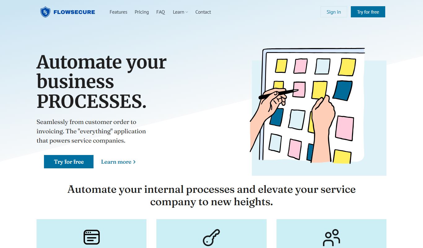 Screenshot of Flowsecure.io cybersecurity platform interface