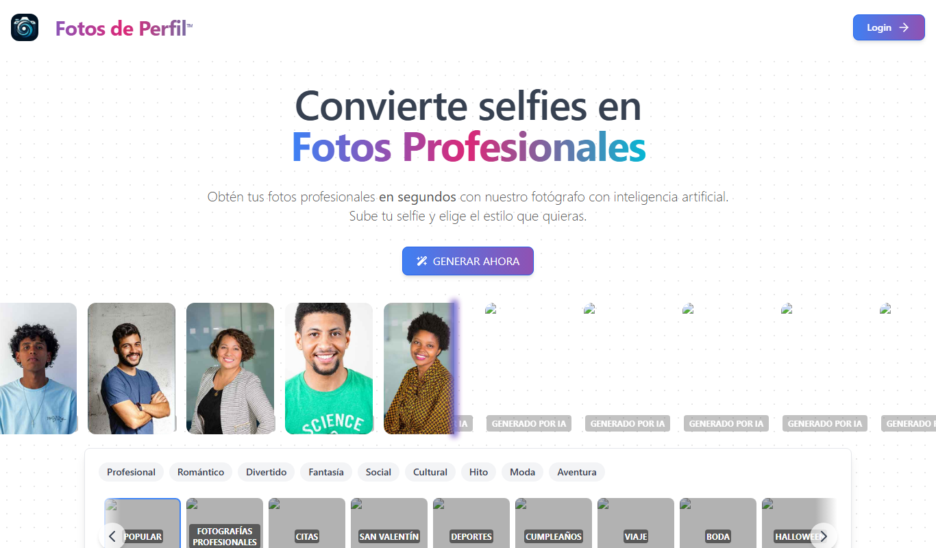 Fotos de Perfil app screenshot