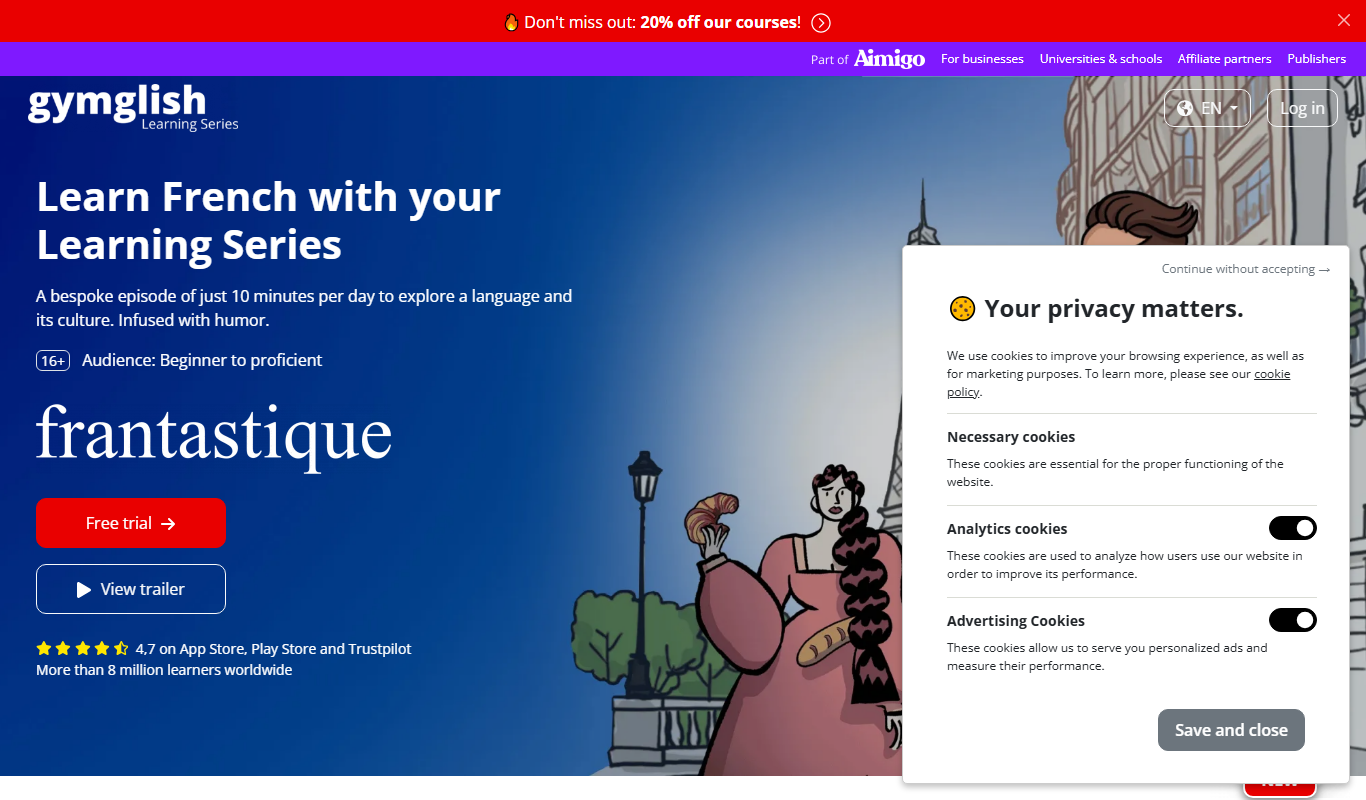 frantastique.com app screenshot
