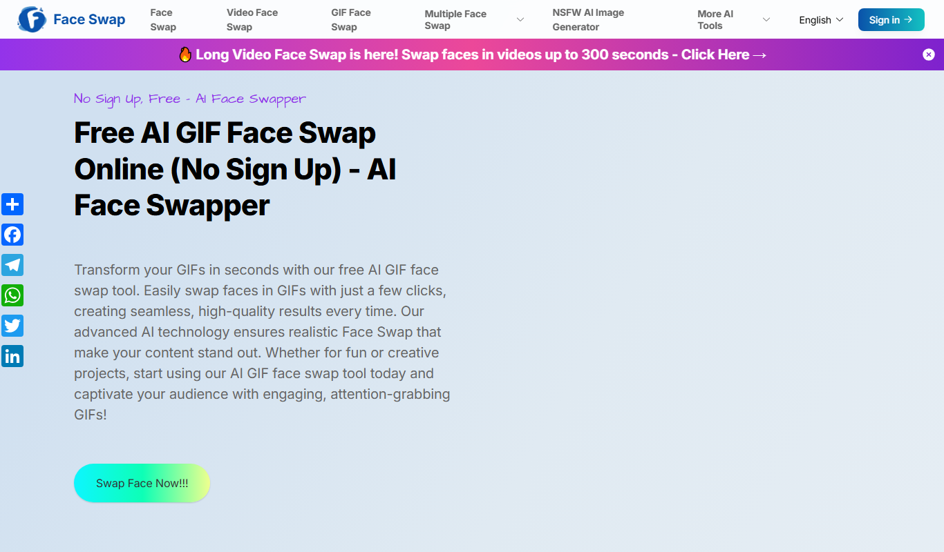 Free AI GIF Face Swap app screenshot