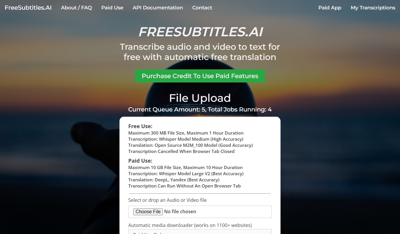 Free Subtitles AI app screenshot