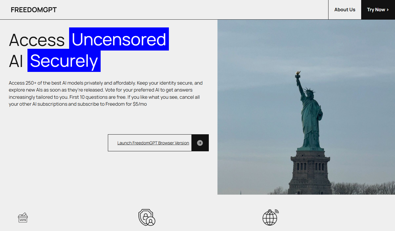 FreedomGPT app screenshot