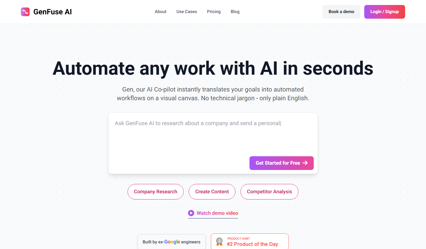 GenFuse AI app screenshot