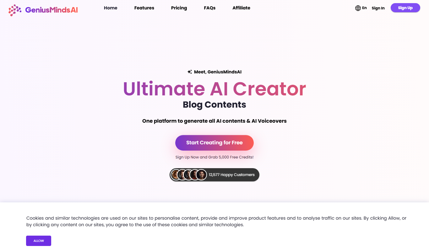 GeniusMindsAI app screenshot