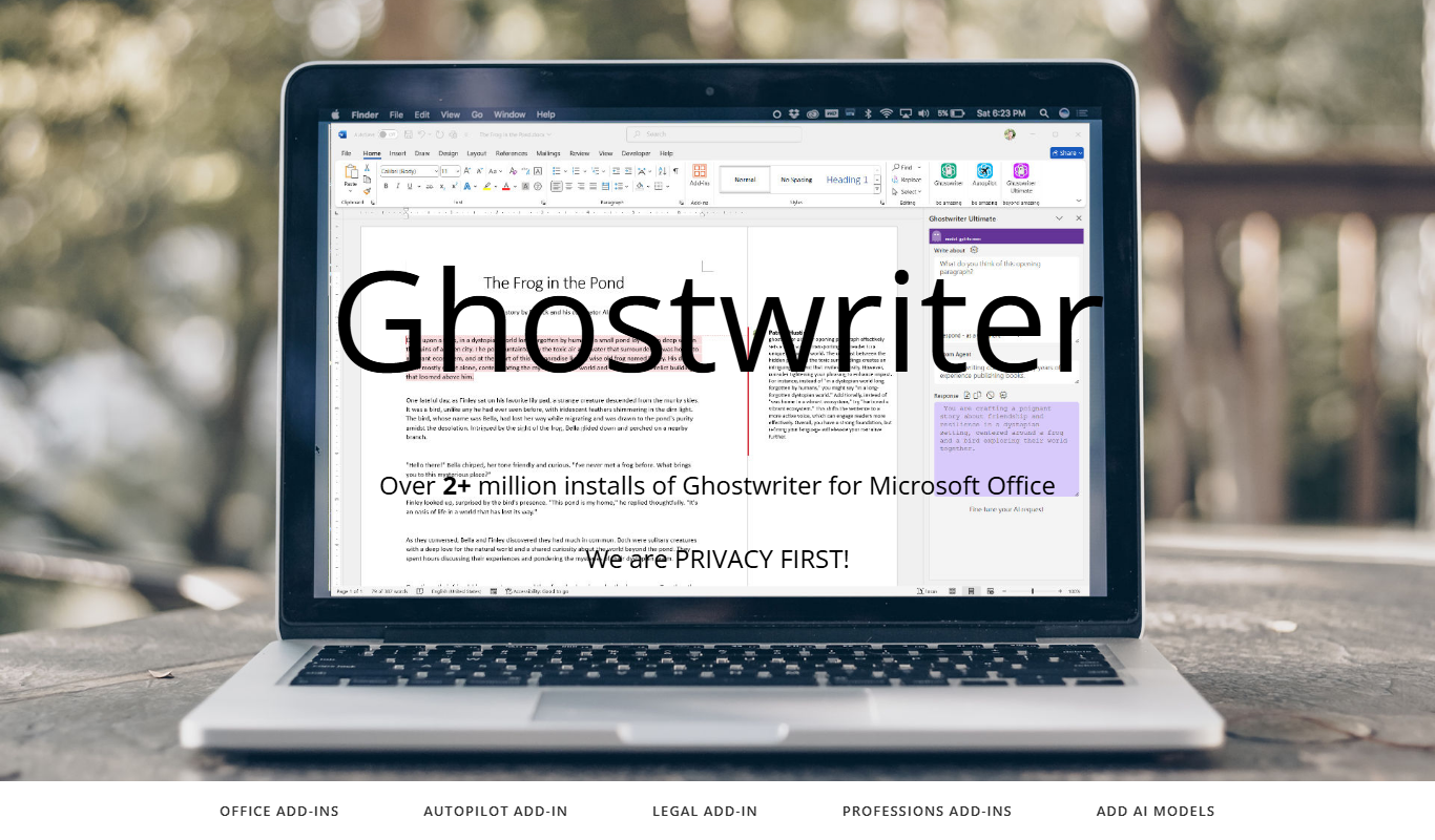 ghostwriter-ai.com app screenshot
