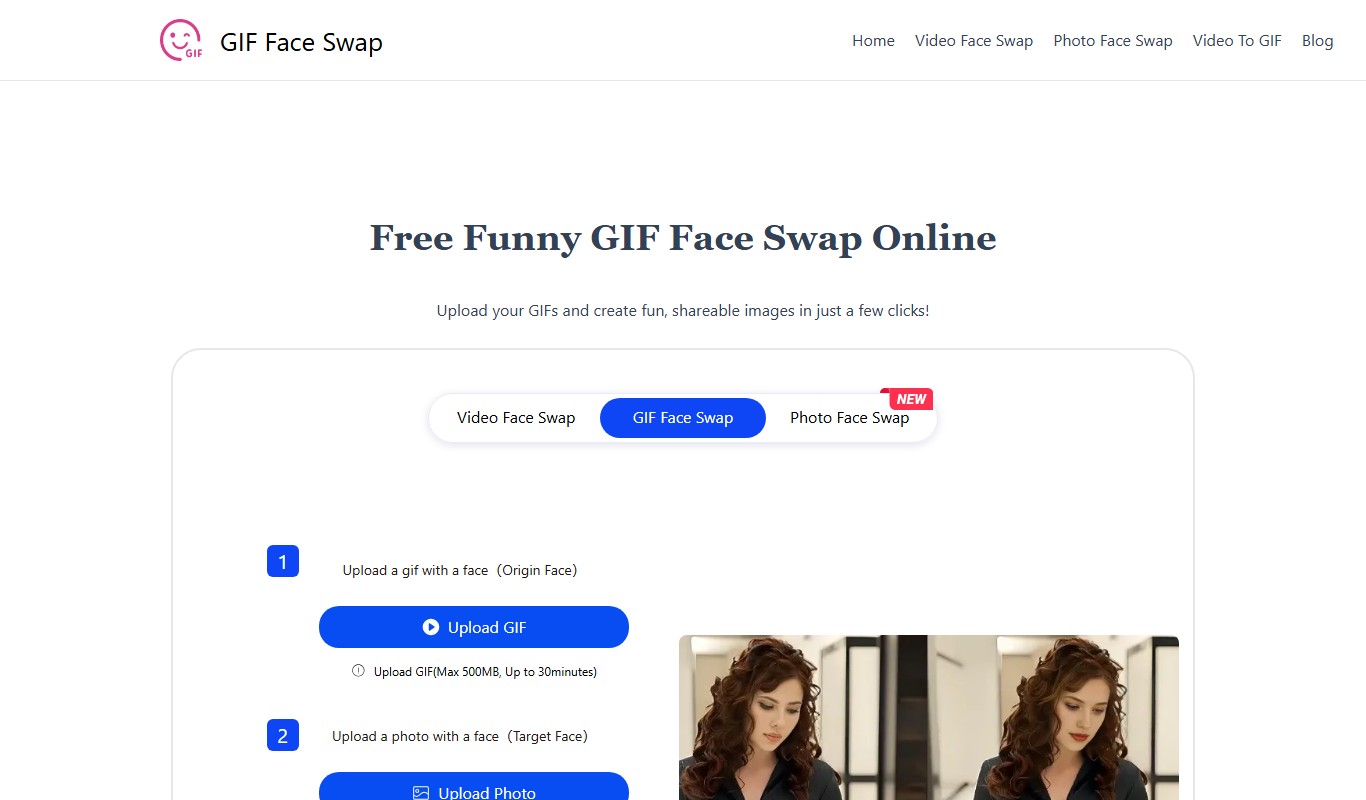 GIF Face Swap app screenshot