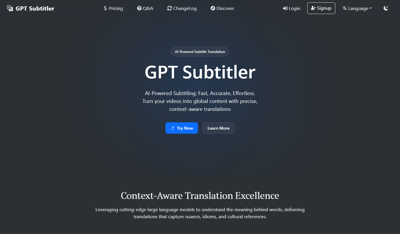 GPT Subtitler app screenshot