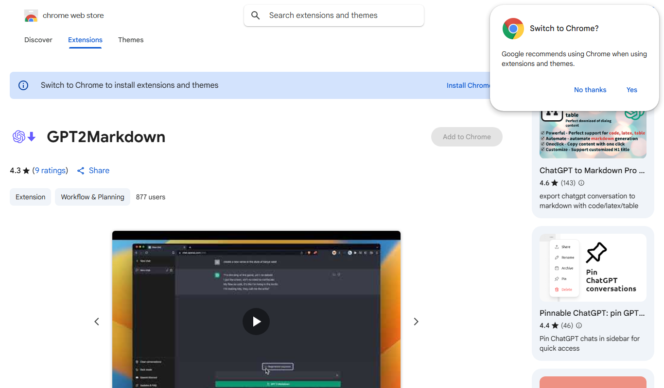 GPT2Markdown app screenshot