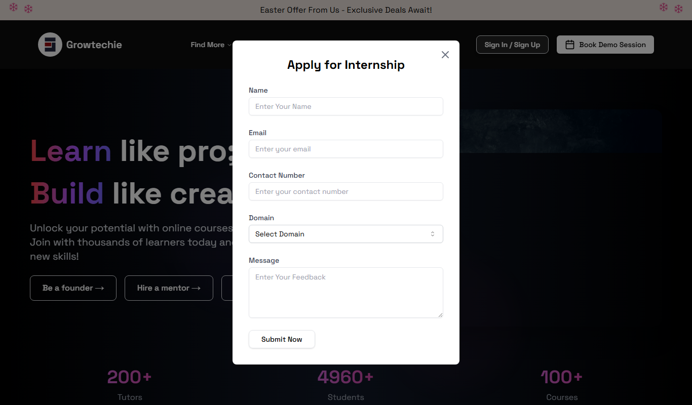 Growtechie app screenshot