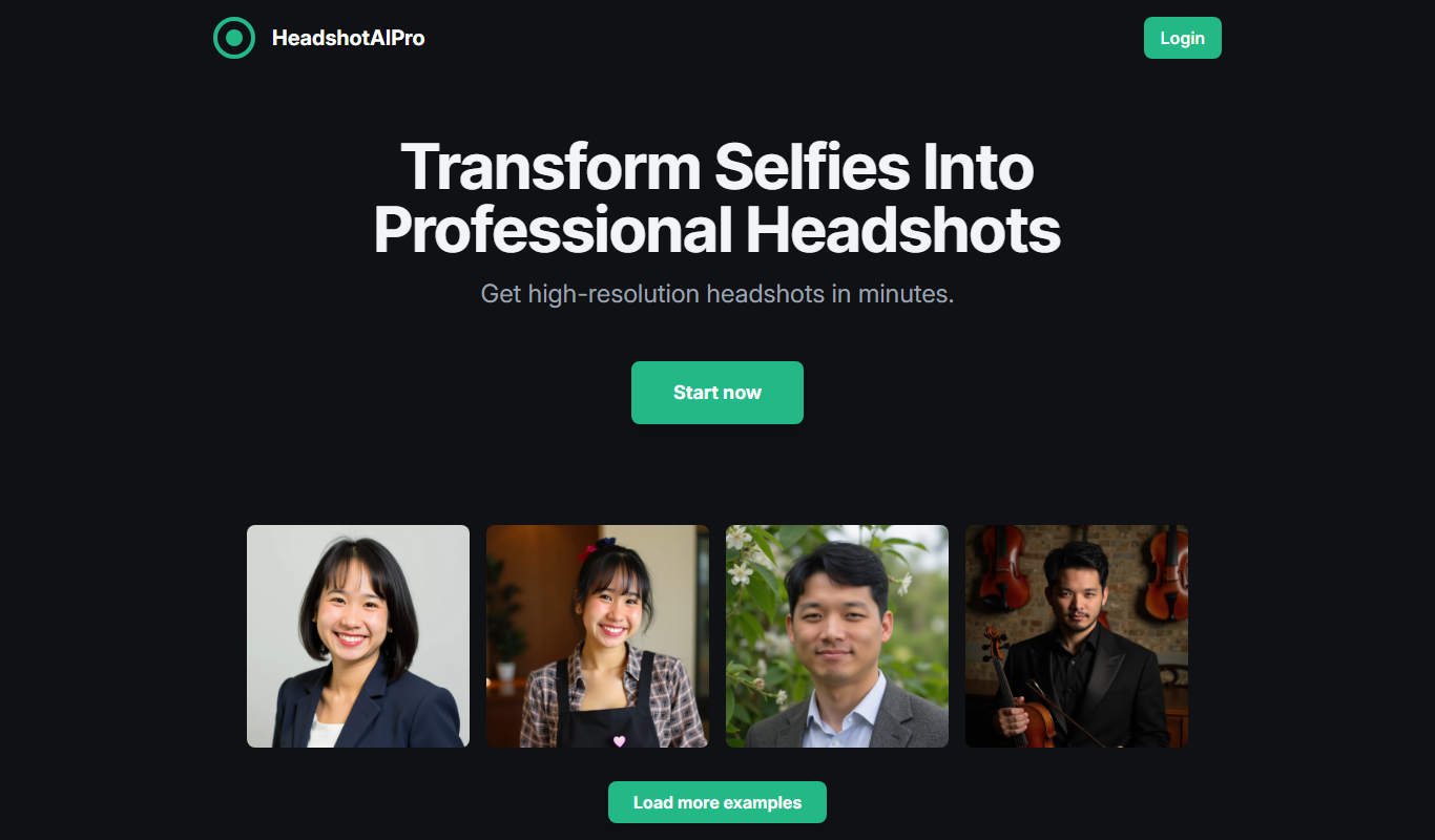 HeadshotAIPro app screenshot