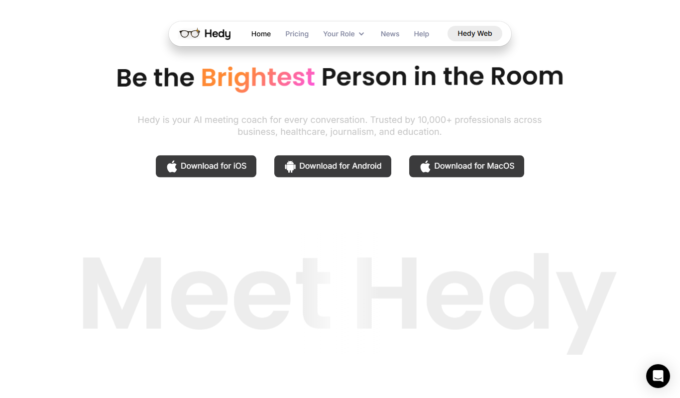 Hedy AI app screenshot
