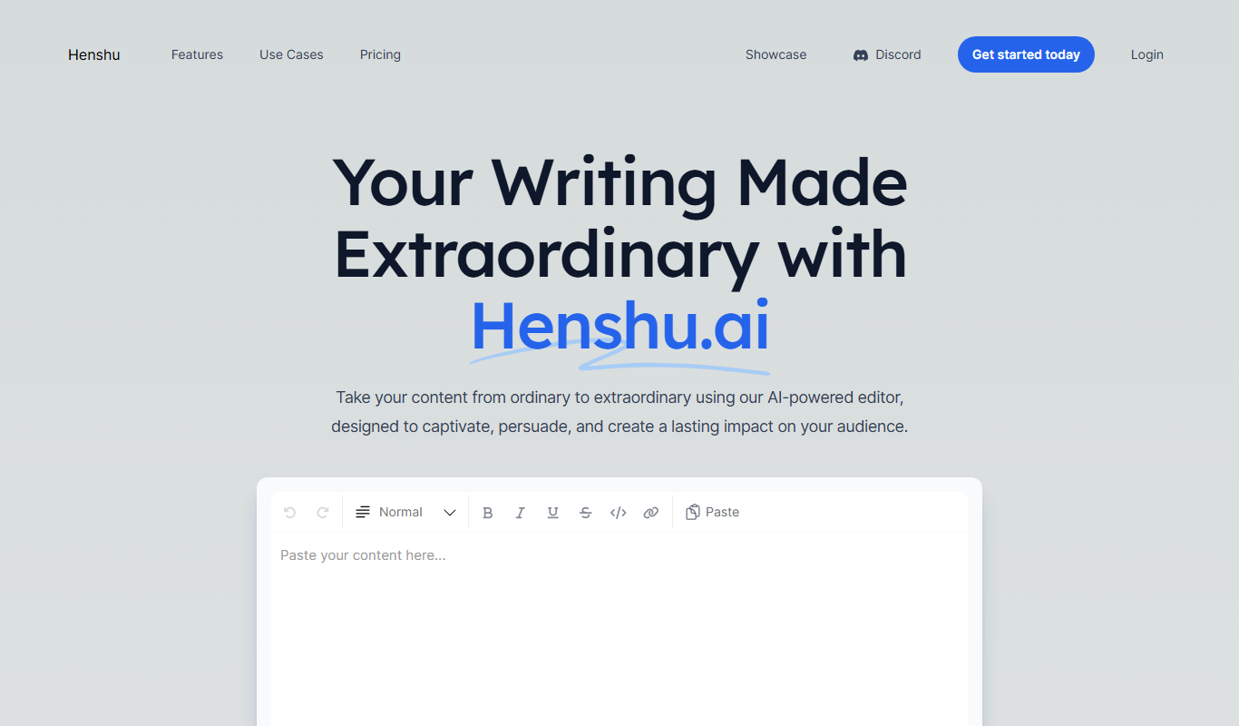 Henshu.ai app screenshot