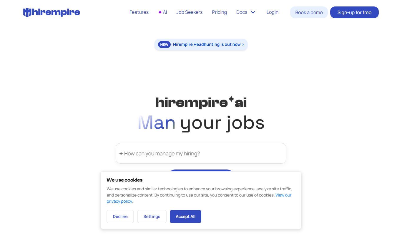 Hirempire app screenshot