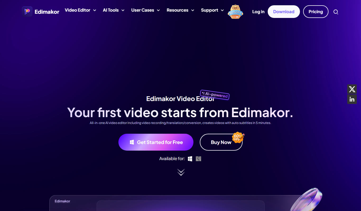 Screenshot of the HitPaw Edimakor interface