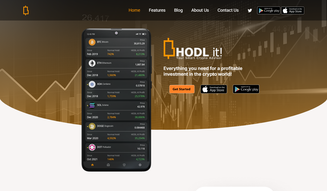 HODL it! app screenshot