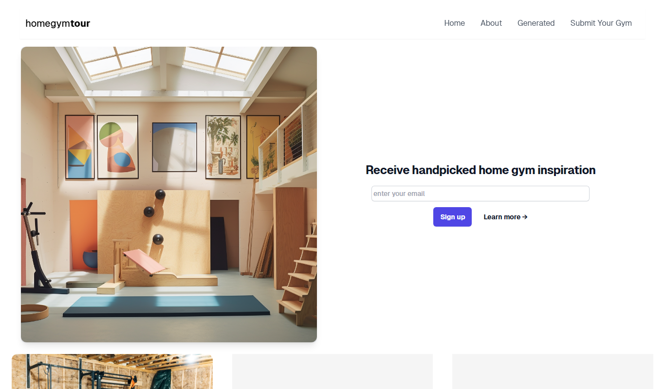Home Gym Tour (Beta) app screenshot