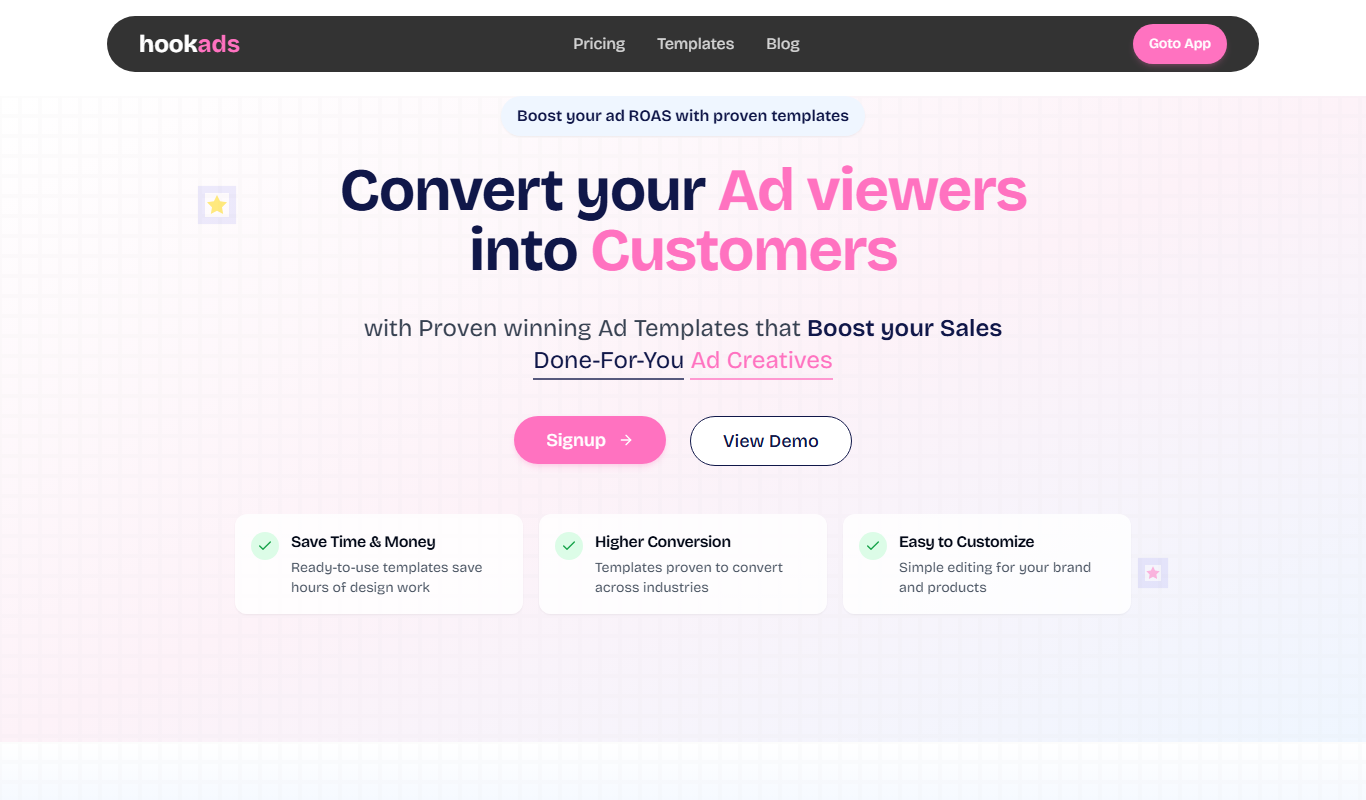 HookAds AI app screenshot