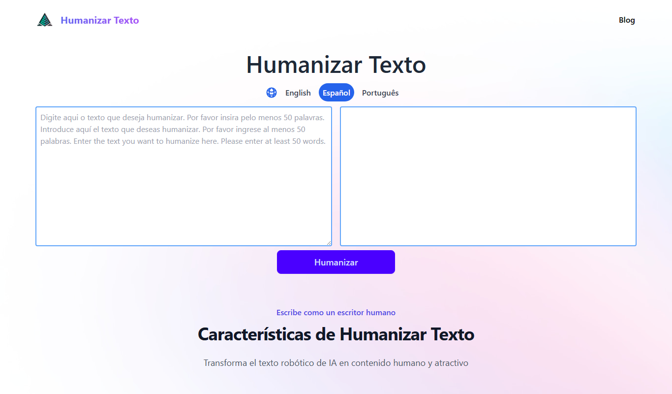 Humanizar Texto app screenshot