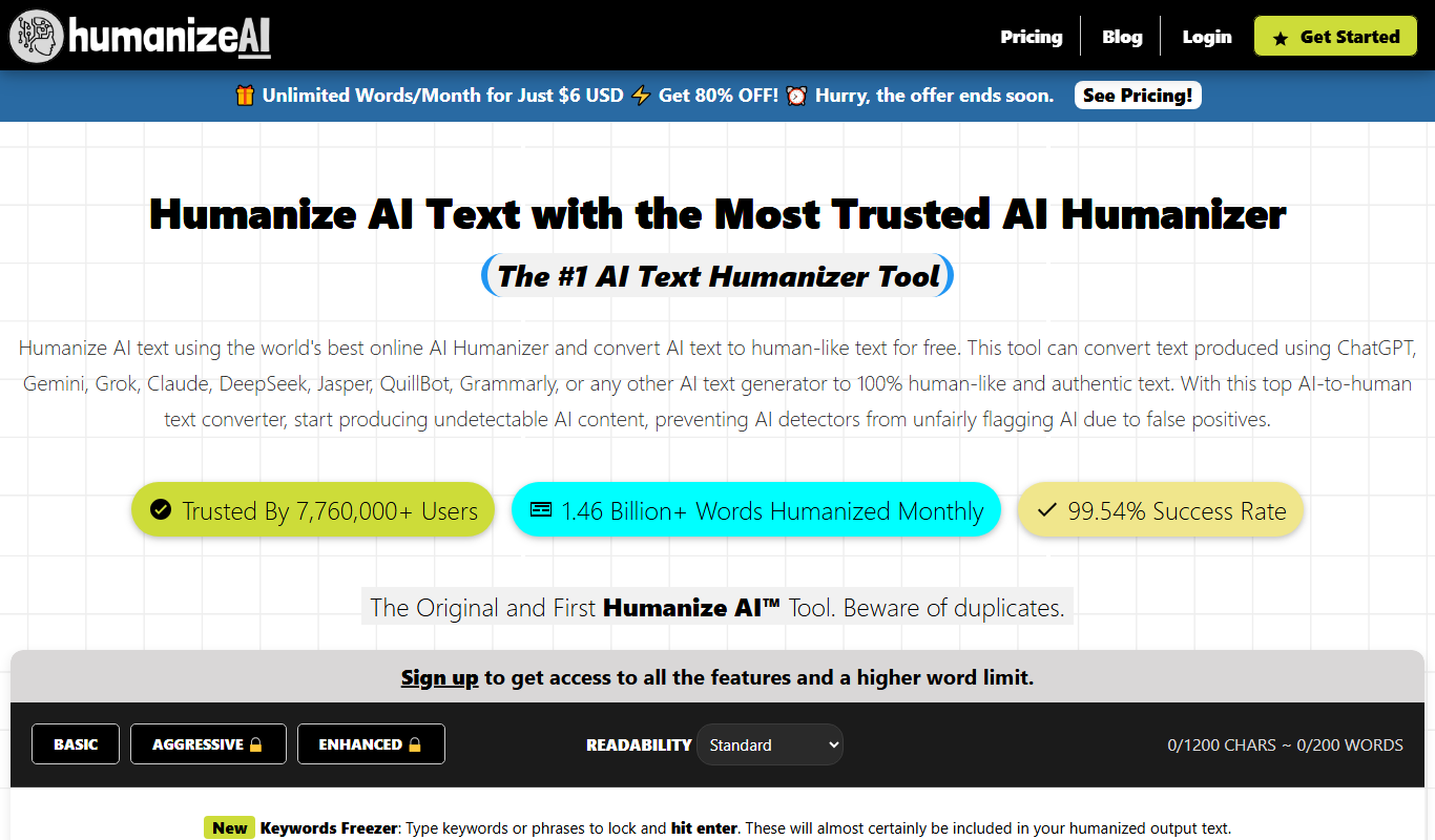Humanize AI app screenshot