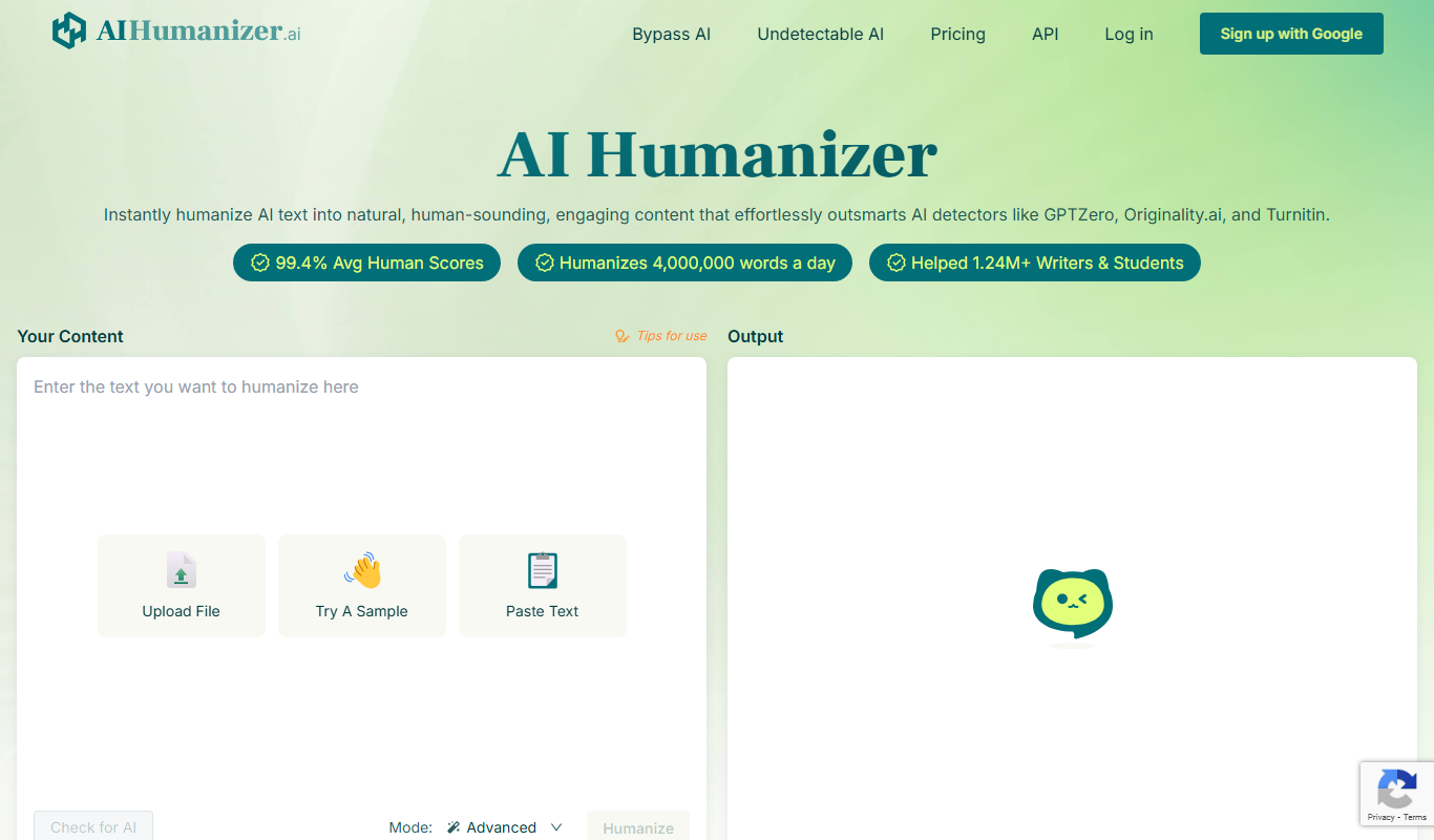 Humanizer AI app screenshot