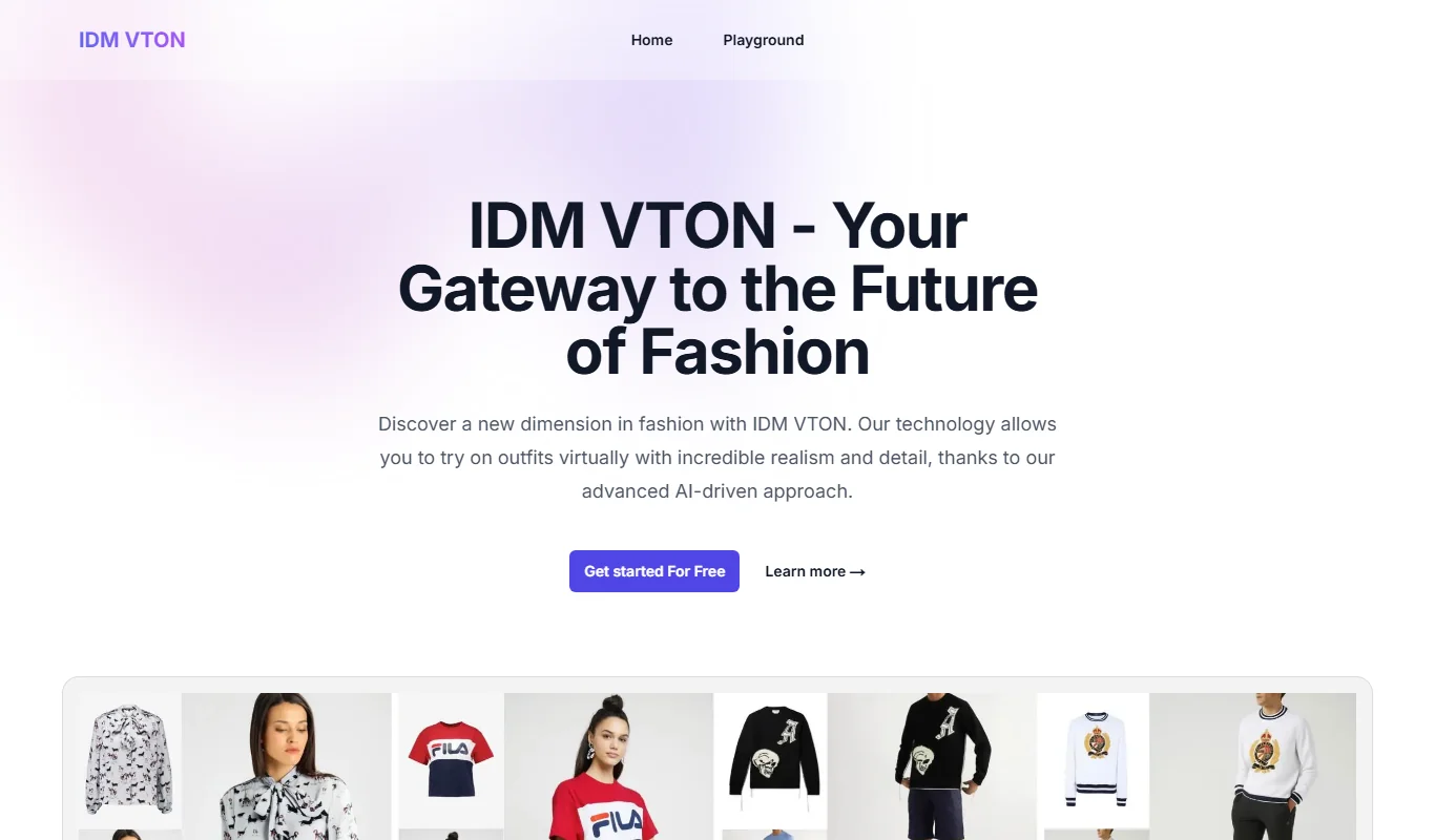 IDM VTON AI Virtual Try-On Software For Fashion Ecommerce