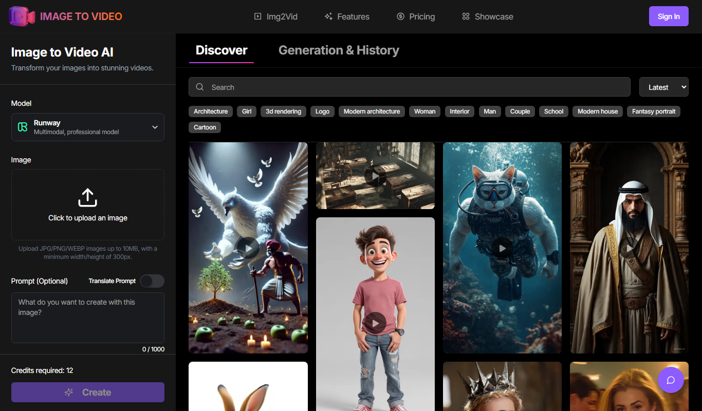 Image To Video app screenshot