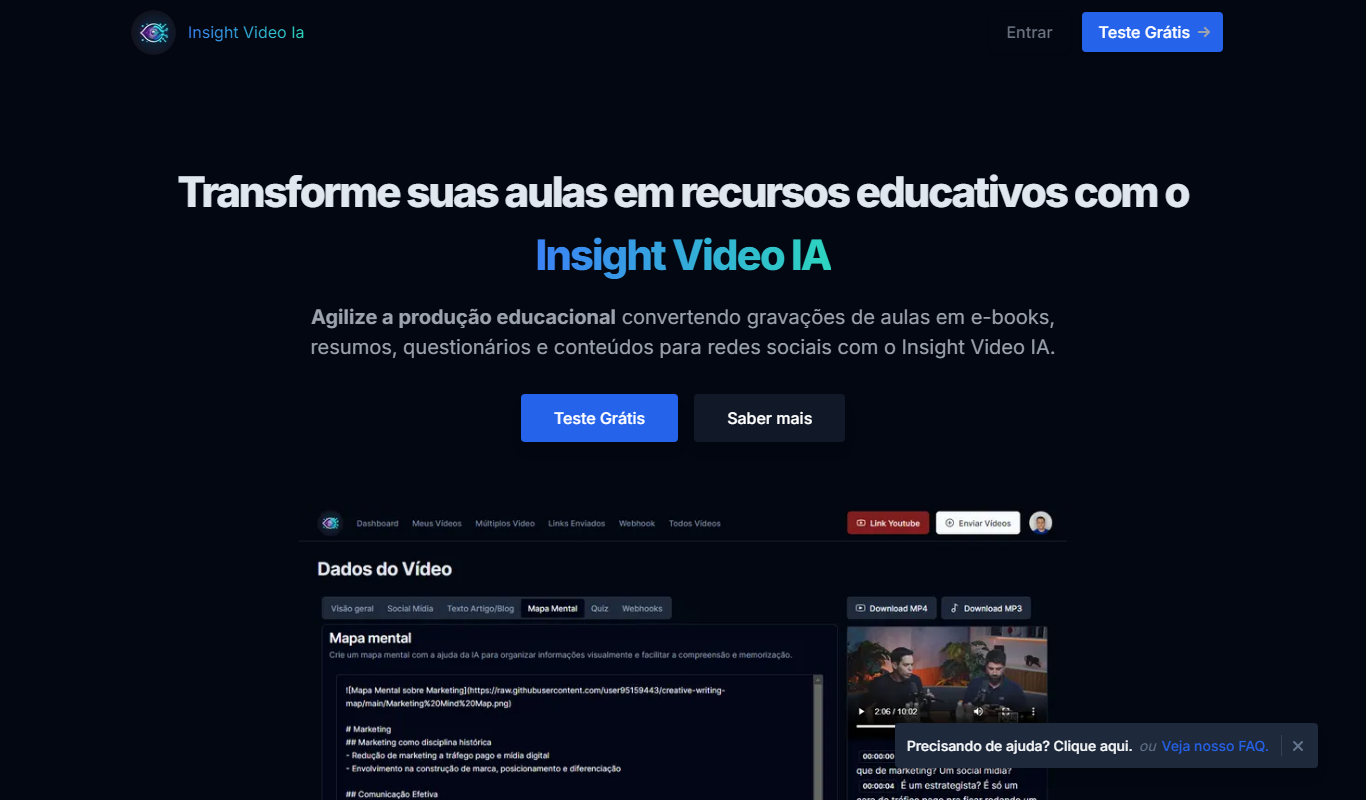 Insight Video IA app screenshot